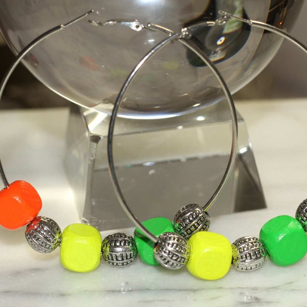 Multi Color Hoop Earrings